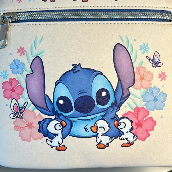 Stitch with Ducks Loungefly Backpack and Cardholder NWT - Picture 11 of 16
